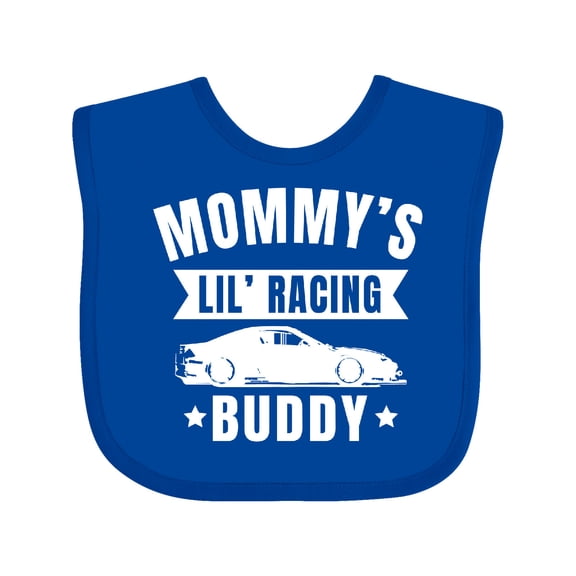 Inktastic Mommys Lil Racing Buddy Boys or Girls Baby Bib