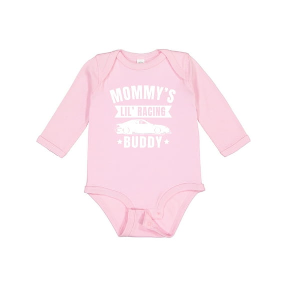 Inktastic Mommys Lil Racing Buddy Boys or Girls Long Sleeve Baby Bodysuit