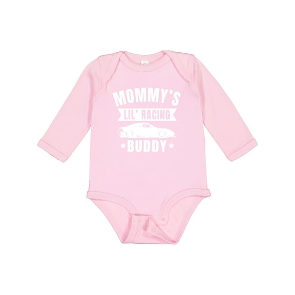 Inktastic Mommys Lil Racing Buddy Boys or Girls Long Sleeve Baby Bodysuit