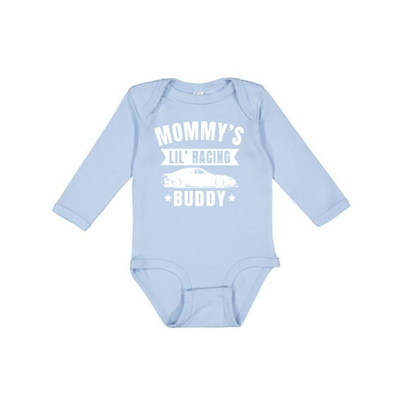 Inktastic Mommys Lil Racing Buddy Boys or Girls Long Sleeve Baby Bodysuit