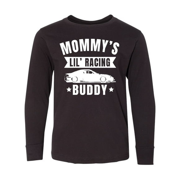 Inktastic Mommys Lil Racing Buddy Long Sleeve Youth T-Shirt