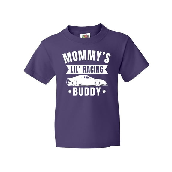 Inktastic Mommys Lil Racing Buddy Youth T-Shirt