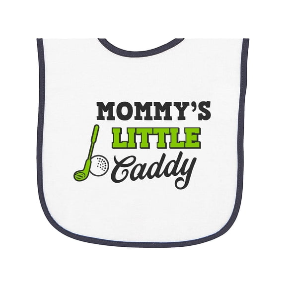 Inktastic Mommys Little Caddy with Golf Club and Ball Baby Terry Cloth Bib