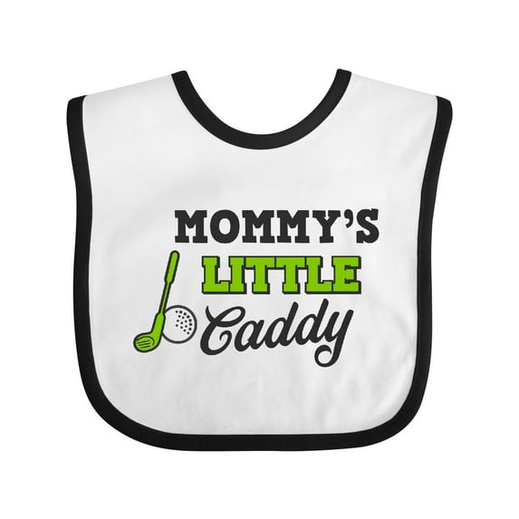 Inktastic Mommys Little Caddy with Golf Club and Ball Boys or Girls Baby Bib