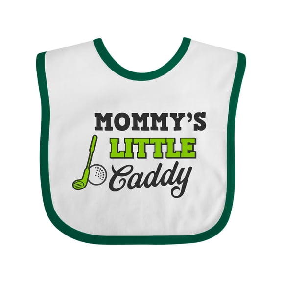 Inktastic Mommys Little Caddy with Golf Club and Ball Boys or Girls Baby Bib
