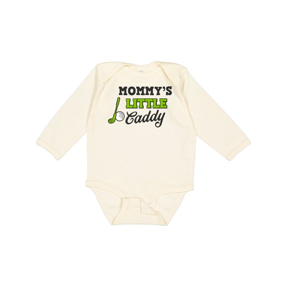 Inktastic Mommys Little Caddy with Golf Club and Ball Boys or Girls Long Sleeve Baby Bodysuit