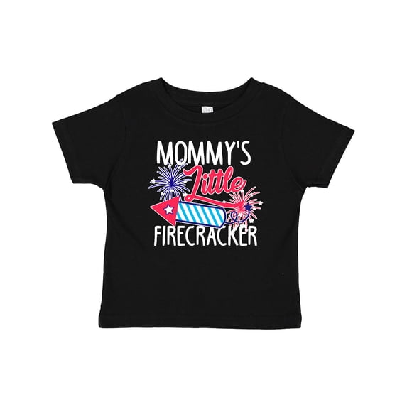 Inktastic Mommys Little Firecracker with Rocket and Fireworks Boys or Girls Baby T-Shirt