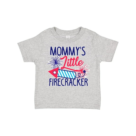 Inktastic Mommys Little Firecracker with Rocket and Fireworks Boys or Girls Toddler T-Shirt