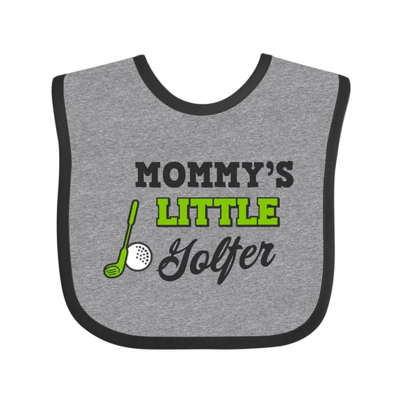 Inktastic Mommys Little Golfer with Golf Club and Ball Boys or Girls Baby Bib