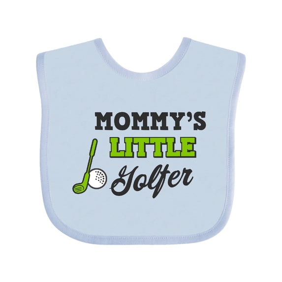 Inktastic Mommys Little Golfer with Golf Club and Ball Boys or Girls Baby Bib