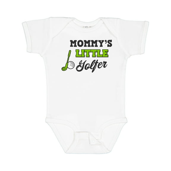 Inktastic Mommys Little Golfer with Golf Club and Ball Boys or Girls Baby Bodysuit