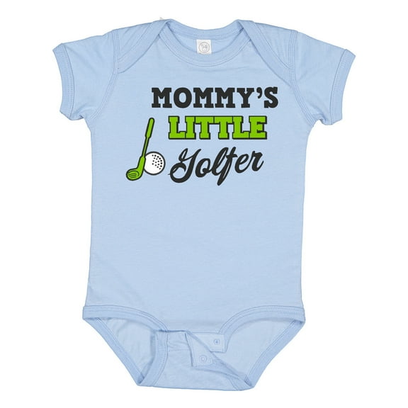 Inktastic Mommys Little Golfer with Golf Club and Ball Boys or Girls Baby Bodysuit