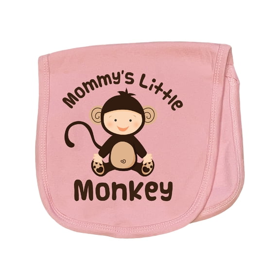 Inktastic Mommys Little Monkey Baby Boy Baby Burp Cloth