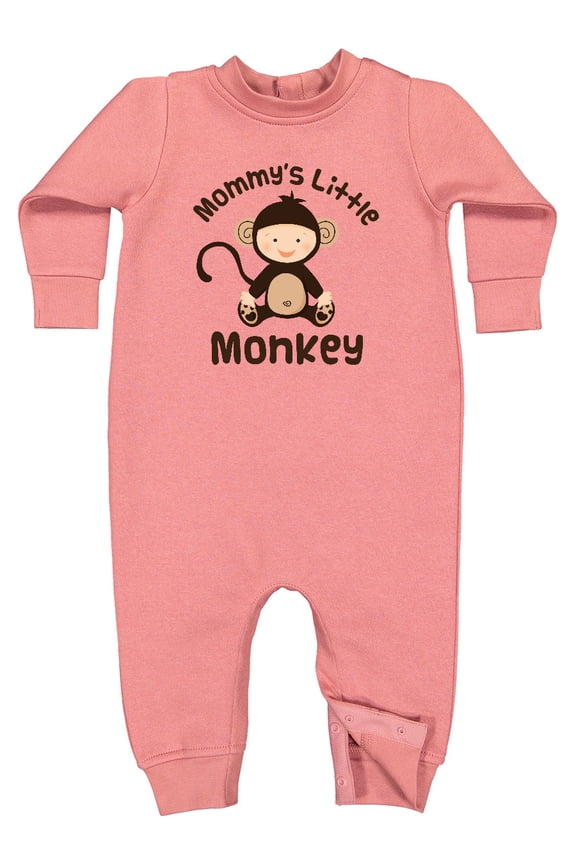 Mommys Little Monkey Baby Boy Baby Fleece Romper