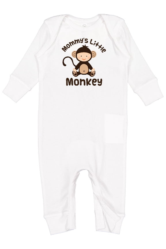 Mommys Little Monkey Baby Boy Baby Romper Coveralls