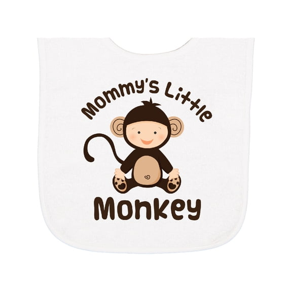 Inktastic Mommys Little Monkey Baby Boy Baby Terry Cloth Bib