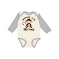 thumbnail image 1 of Inktastic Mommys Little Monkey Baby Boy Boys Long Sleeve Baby Bodysuit, 1 of 5