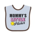 thumbnail image 1 of Inktastic Mommys Little Pitcher Softball Girls Baby Bib, 1 of 4