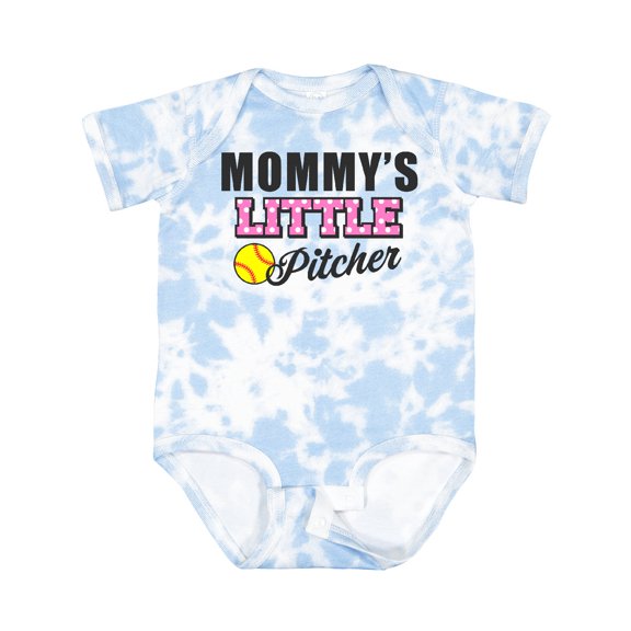 Inktastic Mommys Little Pitcher Softball Girls Baby Bodysuit