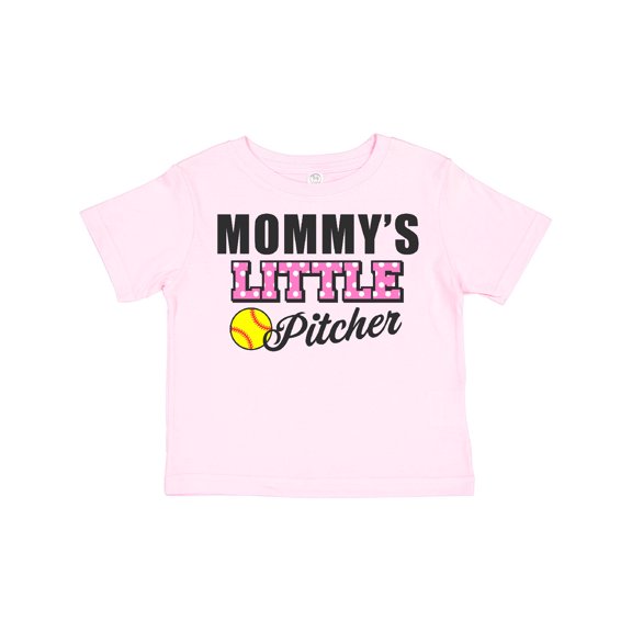 Inktastic Mommys Little Pitcher Softball Girls Toddler T-Shirt