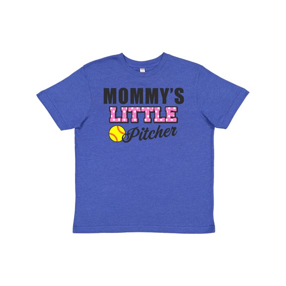 Inktastic Mommys Little Pitcher Softball Youth T-Shirt