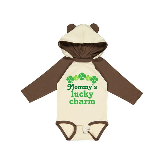 Inktastic Mommys Lucky Charm St Patricks Day Boys or Girls Long Sleeve Baby Bodysuit