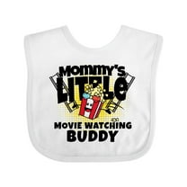 Inktastic Mommys Movie Watching Buddy Boys or Girls Baby Bib