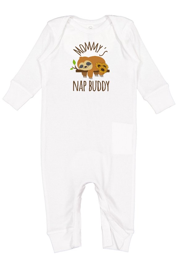 Mommys Nap Buddy Sloth Baby Romper Coveralls