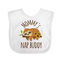 Inktastic Mommys Nap Buddy Sloth Boys or Girls Baby Bib