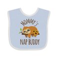 thumbnail image 1 of Inktastic Mommys Nap Buddy Sloth Boys or Girls Baby Bib, 1 of 4