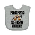 thumbnail image 1 of Inktastic Mommys Skiing Buddy for Kids Boys or Girls Baby Bib, 1 of 4
