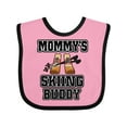 thumbnail image 1 of Inktastic Mommys Skiing Buddy for Kids Boys or Girls Baby Bib, 1 of 4