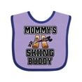 thumbnail image 1 of Inktastic Mommys Skiing Buddy for Kids Boys or Girls Baby Bib, 1 of 4