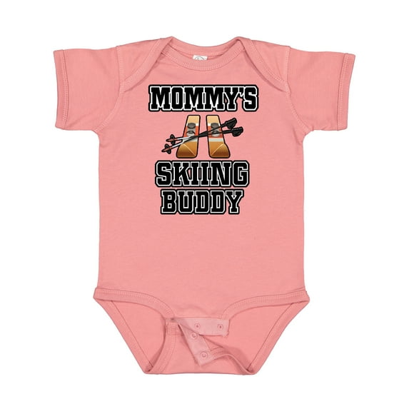 Inktastic Mommys Skiing Buddy for Kids Boys or Girls Baby Bodysuit