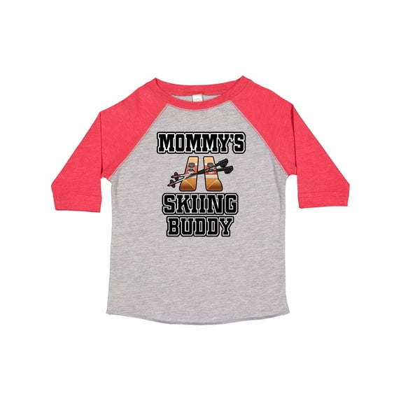 Inktastic Mommys Skiing Buddy for Kids Boys or Girls Toddler T-Shirt