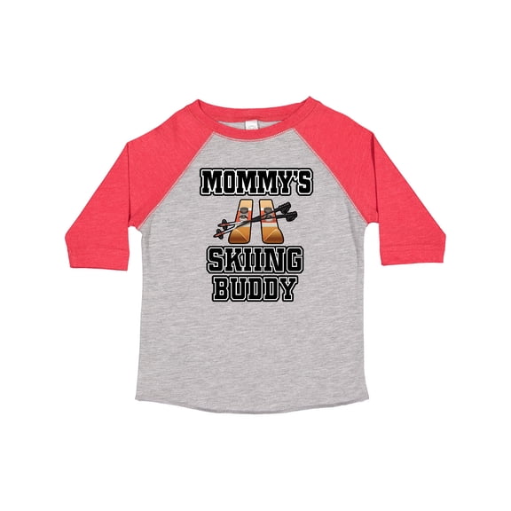 Inktastic Mommys Skiing Buddy for Kids Boys or Girls Toddler T-Shirt