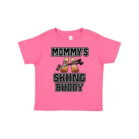Inktastic Mommys Skiing Buddy for Kids Boys or Girls Toddler T-Shirt