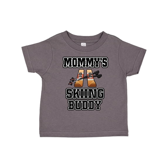Inktastic Mommys Skiing Buddy for Kids Boys or Girls Toddler T-Shirt