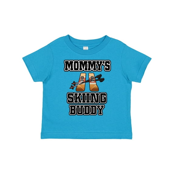 Inktastic Mommys Skiing Buddy for Kids Boys or Girls Toddler T-Shirt