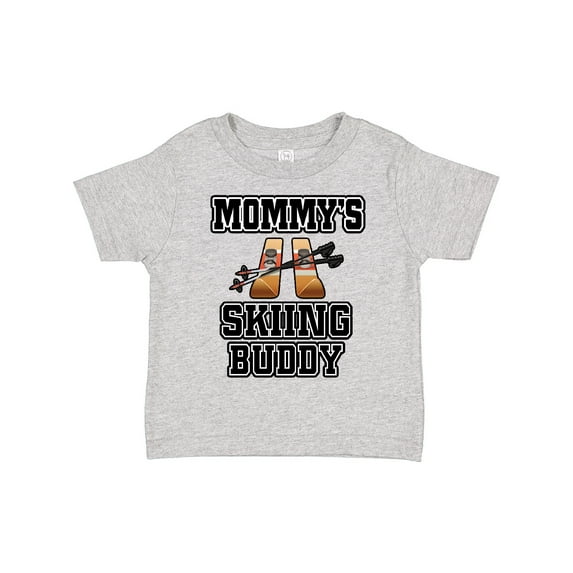 Inktastic Mommys Skiing Buddy for Kids Boys or Girls Toddler T-Shirt