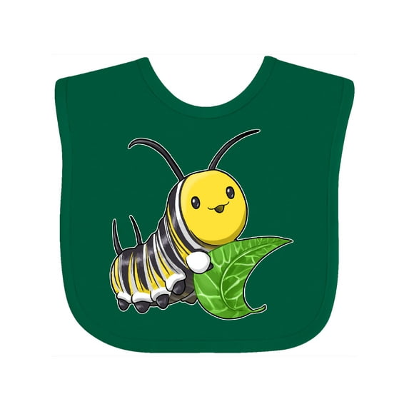 Inktastic Monarch Butterfly Caterpillar- Cute Baby Insect Boys or Girls Baby Bib