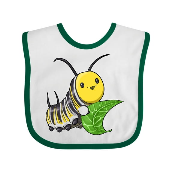 Inktastic Monarch Butterfly Caterpillar- Cute Baby Insect Boys or Girls Baby Bib