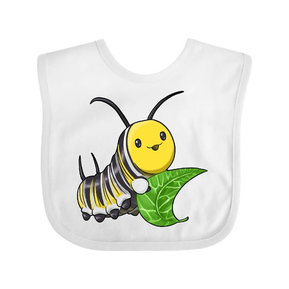 Inktastic Monarch Butterfly Caterpillar- Cute Baby Insect Boys or Girls Baby Bib