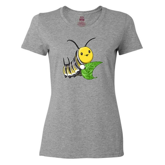 Inktastic Monarch Butterfly Caterpillar- Cute Baby Insect Women's T-Shirt