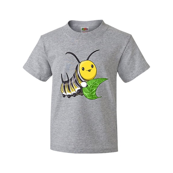 Inktastic Monarch Butterfly Caterpillar- Cute Baby Insect Youth T-Shirt