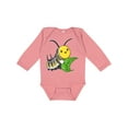 thumbnail image 1 of Inktastic Monarch butterfly caterpillar- cute baby insect Boys or Girls Long Sleeve Baby Bodysuit, 1 of 5