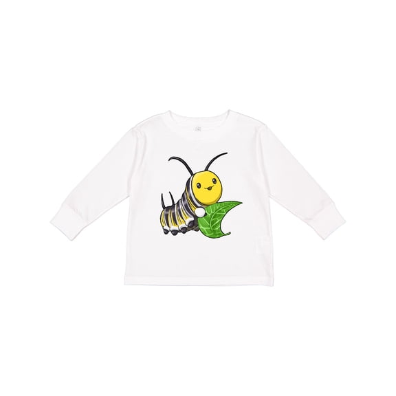 Inktastic Monarch butterfly caterpillar- cute baby insect Boys or Girls Long Sleeve Toddler T-Shirt