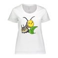 thumbnail image 1 of Inktastic Monarch butterfly caterpillar- cute baby insect Women's Plus Size T-Shirt, 1 of 5