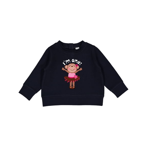 Inktastic Monkey 1st Birthday 1 Year Old Girl Baby Sweatshirt