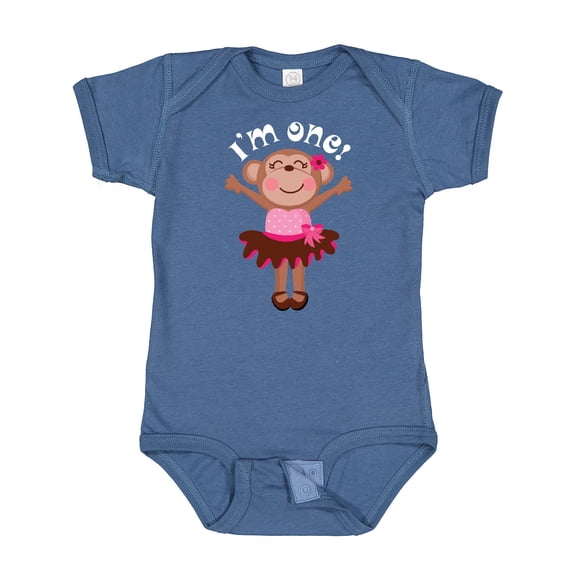 Inktastic Monkey 1st Birthday 1 Year Old Girl Girls Baby Bodysuit